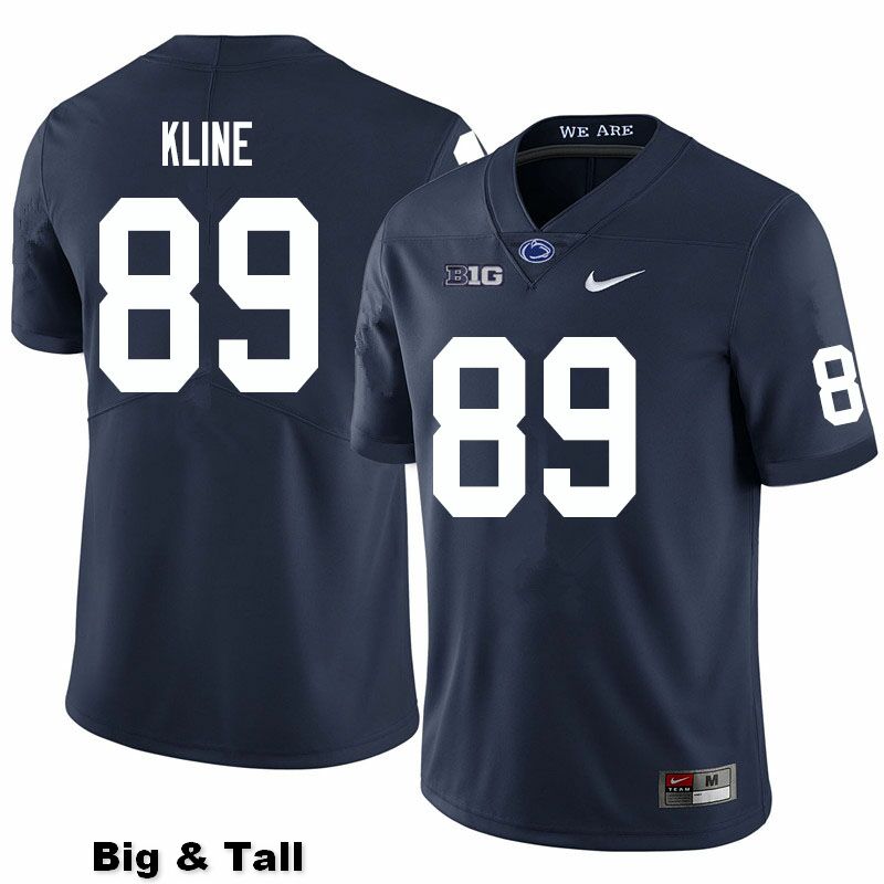 NCAA Nike Men's Penn State Nittany Lions Grayson Kline #89 College Football Authentic Big & Tall Navy Stitched Jersey UFL8898CM